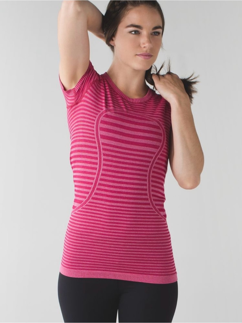 Lululemon Swiftly Tech Shirt Womens 12 Pink Short Sleeve Crew Neck Athletic Top